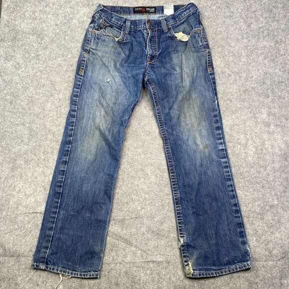 Ariat FR Jeans M4 Low Rise Boot Flame Resistant Fire Work Denim- Mens 34x32 - Picture 1 of 13